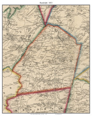 Randolph, New Jersey 1853 Old Town Map Custom Print - Morris Co.