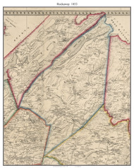 Rockaway, New Jersey 1853 Old Town Map Custom Print - Morris Co.