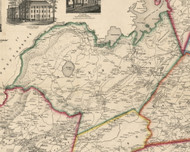 Roxbury, New Jersey 1853 Old Town Map Custom Print - Morris Co.