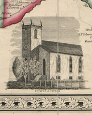 Episcopal Church - Morris Co, New Jersey 1853 Old Town Map Custom Print - Morris Co.