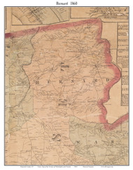 Bernard, New Jersey 1860 Old Town Map Custom Print - Somerset Co.
