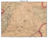 Bridgewater, New Jersey 1860 Old Town Map Custom Print - Somerset Co.