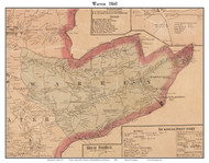 Warren, New Jersey 1860 Old Town Map Custom Print - Somerset Co.