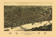 Little Rock, Arkansas 1887 Bird's Eye View