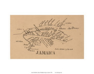 Jamacia Village, Vermont 1856 Old Town Map Custom Print - Windham Co.