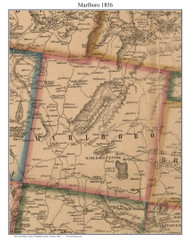 Marlboro, Vermont 1856 Old Town Map Custom Print - Windham Co.