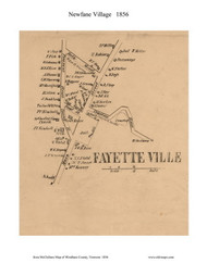 Fayetteville, Vermont 1856 Old Town Map Custom Print - Windham Co.