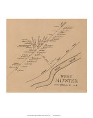Westminster Village, Vermont 1856 Old Town Map Custom Print - Windham Co.