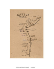 Jacksonville, Vermont 1856 Old Town Map Custom Print - Windham Co.
