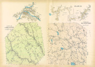 Chester & Blandford, Massachusetts 1912 Old Town Map Reprint - Hampden Co.