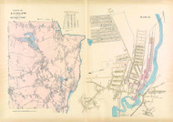 Ludlow, Massachusetts 1912 Old Town Map Reprint - Hampden Co.