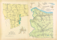 Southwick & Agawam, Massachusetts 1912 Old Town Map Reprint - Hampden Co.