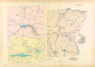Wales, Holland & Brimfield, Massachusetts 1912 Old Town Map Reprint - Hampden Co.