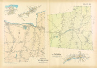 Wilbraham & Hampden, Massachusetts 1912 Old Town Map Reprint - Hampden Co.