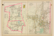 Abington & Whitman Towns and North Abington Village, Massachusetts 1903 Old Town Map Reprint - Plymouth Co.