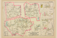 West Bridgewater, Bridgewater, & East Bridgewater, Massachusetts 1903 Old Town Map Reprint - Plymouth Co.
