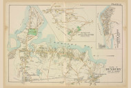 Duxbury Village, Massachusetts 1903 Old Town Map Reprint - Plymouth Co.