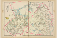 Duxbury & Kingston, Massachusetts 1903 Old Town Map Reprint - Plymouth Co.