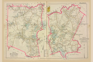 Hanson & Pembroke, Massachusetts 1903 Old Town Map Reprint - Plymouth Co.
