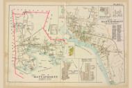 Mattapoisett Town & Village, Massachusetts 1903 Old Town Map Reprint - Plymouth Co.
