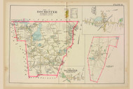 Rochester & Rockland Towns, Rochester & Rock Villages, Massachusetts 1903 Old Town Map Reprint - Plymouth Co.