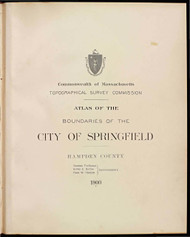 6a - Springfield City Only, ca. 1900 - Massachusetts Harbor & Land Commission Boundary Atlas Digital Files