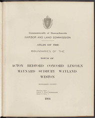 10 - Acton, Etc., ca. 1900 - Massachusetts Harbor & Land Commission Boundary Atlas Digital Files