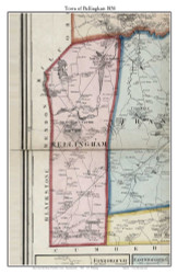 Bellingham, Massachusetts 1858 Old Town Map Custom Print - Norfolk Co.
