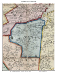 Braintree, Massachusetts 1858 Old Town Map Custom Print - Norfolk Co.