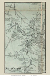 South Canton Village, Massachusetts 1858 Old Town Map Custom Print - Norfolk Co.