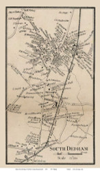 South Dedham Village, Massachusetts 1858 Old Town Map Custom Print - Norfolk Co.