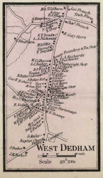 West Dedham Village, Massachusetts 1858 Old Town Map Custom Print - Norfolk Co.