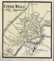 Dorchester and Upper Mills Villages, Massachusetts 1858 Old Town Map Custom Print - Norfolk Co.