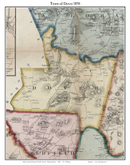 Dover, Massachusetts 1858 Old Town Map Custom Print - Norfolk Co.