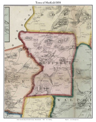 Medfield, Massachusetts 1858 Old Town Map Custom Print - Norfolk Co.