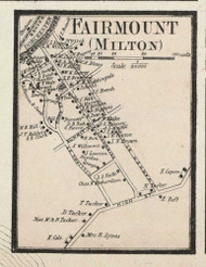 Fairmont Village , Massachusetts 1858 Old Town Map Custom Print - Norfolk Co.
