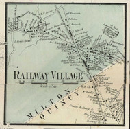 Railroad Village, Massachusetts 1858 Old Town Map Custom Print - Norfolk Co.