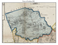 Needham, Massachusetts 1858 Old Town Map Custom Print - Norfolk Co.