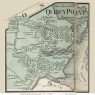 Quincy Point, Massachusetts 1858 Old Town Map Custom Print - Norfolk Co.