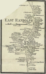 East Randolph Village, Massachusetts 1858 Old Town Map Custom Print - Norfolk Co.
