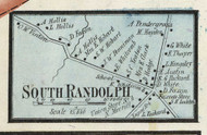 South Randolph Village, Massachusetts 1858 Old Town Map Custom Print - Norfolk Co.