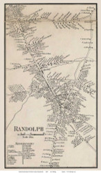 Randolph Village, Massachusetts 1858 Old Town Map Custom Print - Norfolk Co.