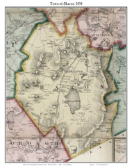 Sharon, Massachusetts 1858 Old Town Map Custom Print - Norfolk Co.