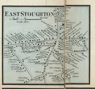 East Stoughton Village, Massachusetts 1858 Old Town Map Custom Print - Norfolk Co.