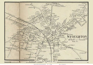 Stoughton Village, Massachusetts 1858 Old Town Map Custom Print - Norfolk Co.