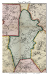 Walpole, Massachusetts 1858 Old Town Map Custom Print - Norfolk Co.
