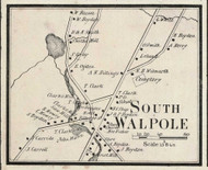 South Walpole Village, Massachusetts 1858 Old Town Map Custom Print - Norfolk Co.