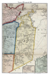 Weymouth, Massachusetts 1858 Old Town Map Custom Print - Norfolk Co.