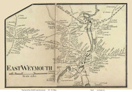 East Weymouth Village, Massachusetts 1858 Old Town Map Custom Print - Norfolk Co.