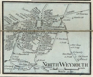North Weymouth Village, Massachusetts 1858 Old Town Map Custom Print - Norfolk Co.